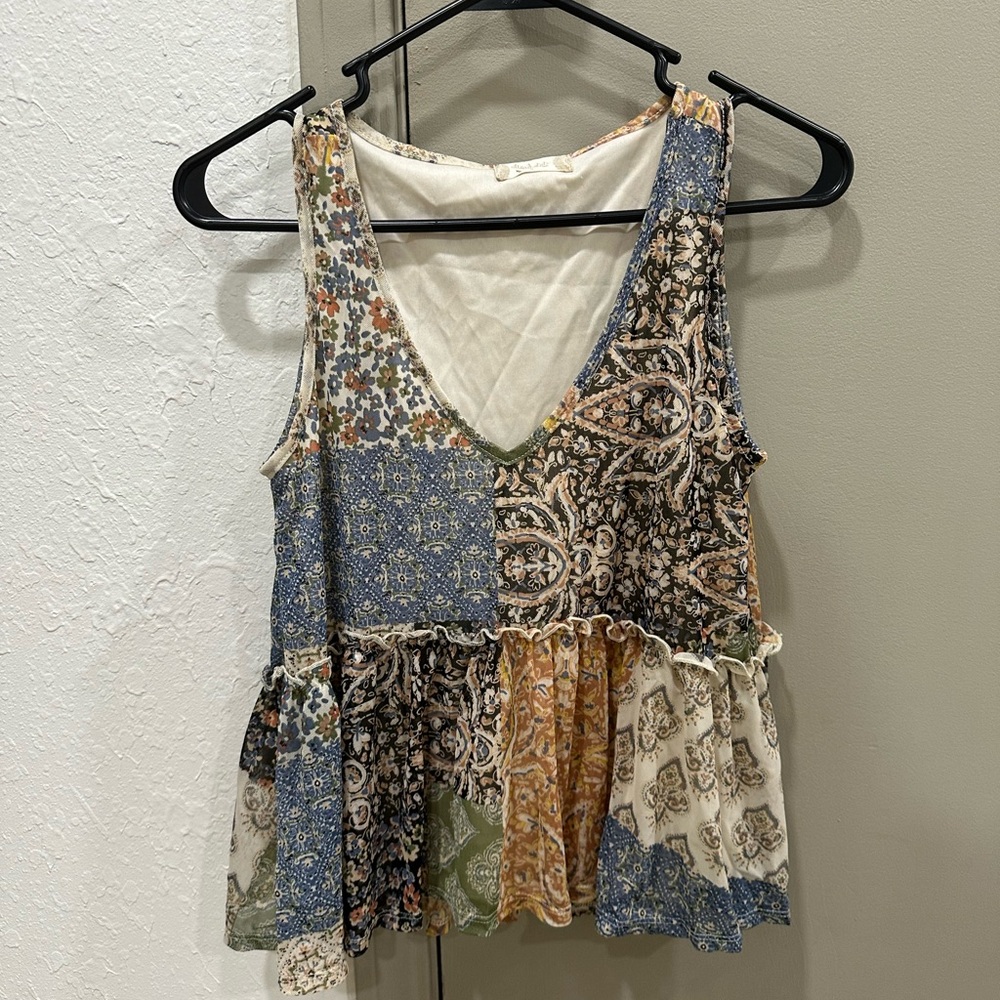 Altar'd State Multicolor Patterned Blouse